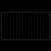 Clearance Plus Basic bred låge 150x85 cm sort