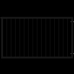 Clearance Plus Basic bred låge 150x85 cm sort