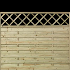 Plus Træhegn^Bergen hegn m/espalier 180x120 cm trykimprægneret