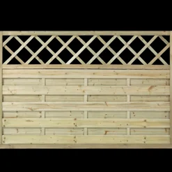 Plus Træhegn^Bergen hegn m/espalier 180x120 cm trykimprægneret