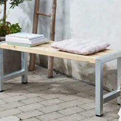 Plus Bord- Og Bænkesæt^Cafe plankebænk 127 cm trykimp