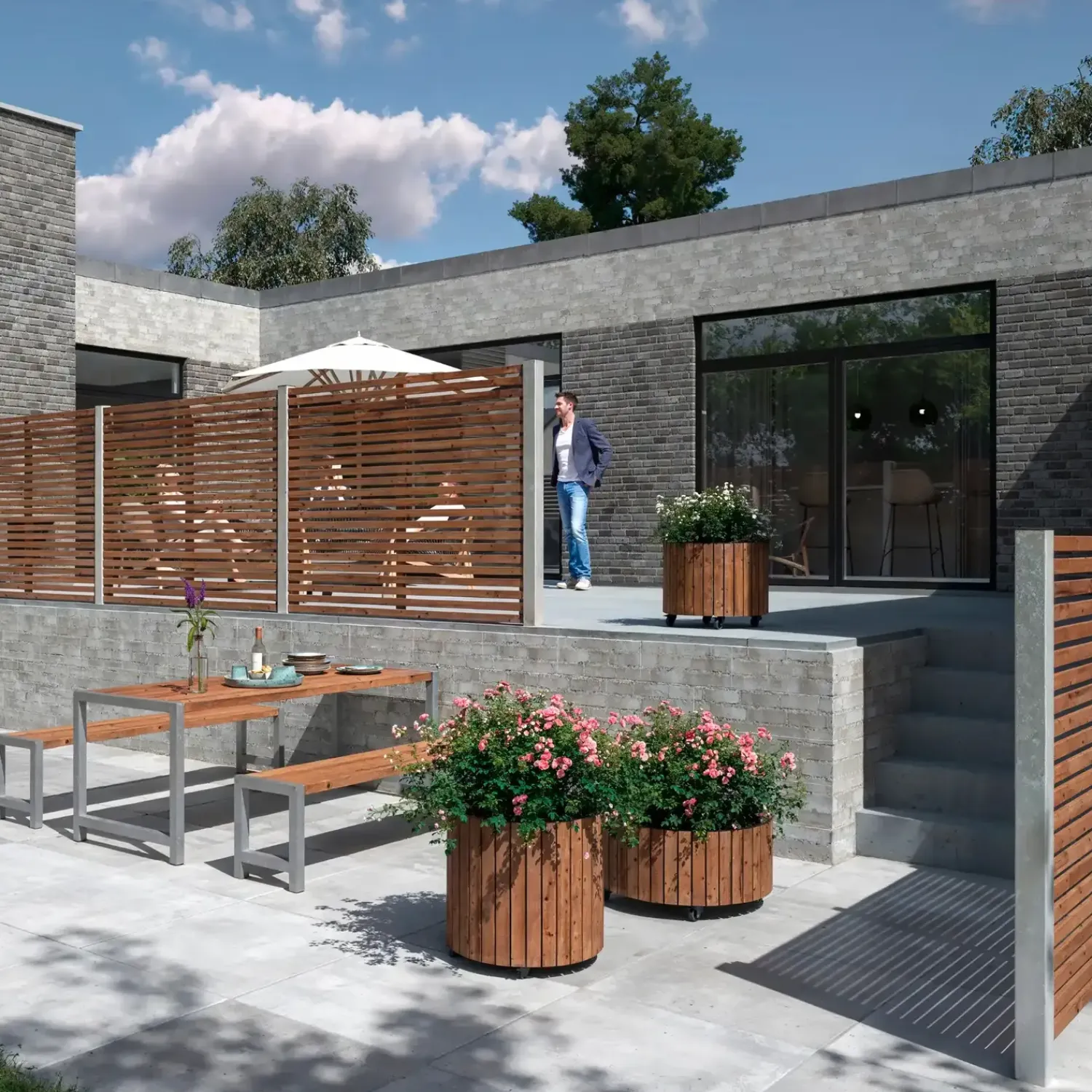 Plus Plantekasser^Circle plantekasse Ø55/55 cm ThermoWood®