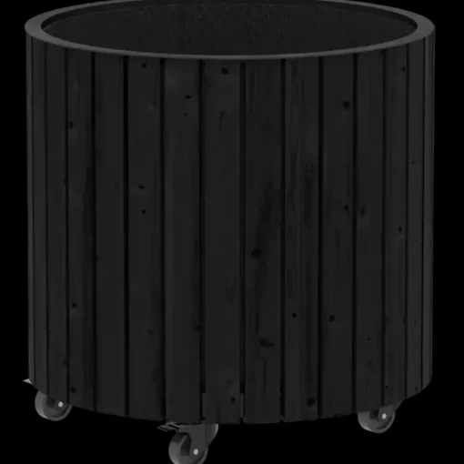 Hot Plus Circle plantekasse Sort Ø55/55 cm