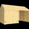 Clearance Plus Classic Multi Havehus 10 m²  2 moduler m/dobbeltdør og åben front