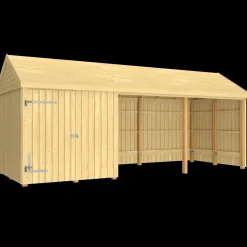 Plus Redskabsskure I Træ^Classic Multi Havehus 14,5 m²  3 moduler m/enkeltdør og åben front