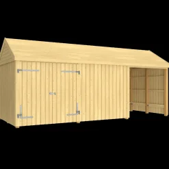 Outlet Plus Classic Multi Havehus 14,5 m² 3 moduler m/dobbeltdør og åben/lukket front