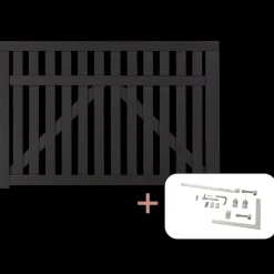 Discount Plus Country bred låge inkl. beslag 150x98 cm sort