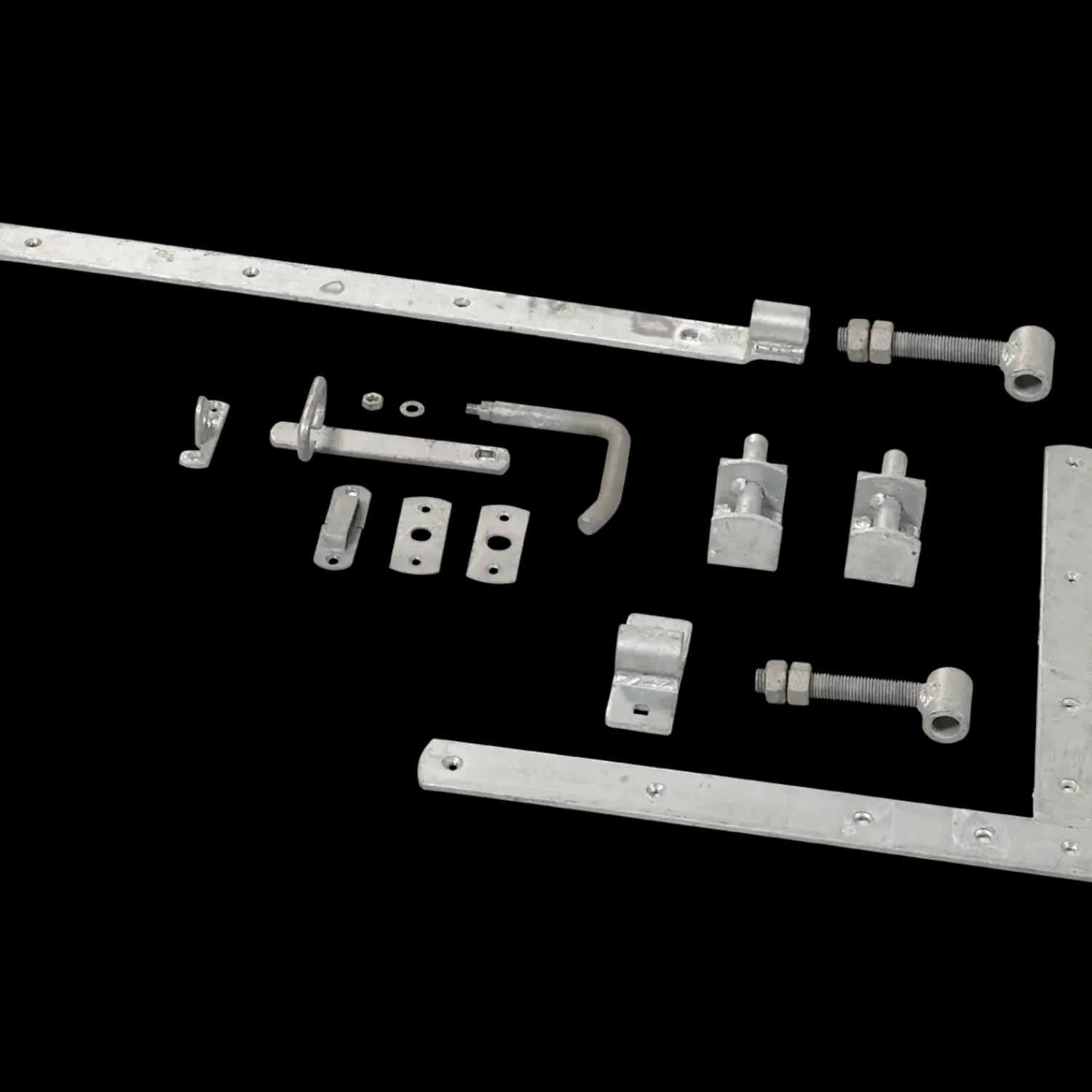New Plus Country enkeltlåge inkl. beslag 100x98 cm sort