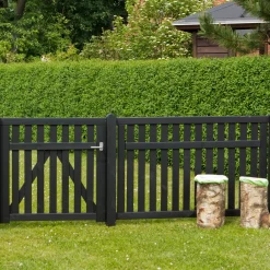 New Plus Country enkeltlåge inkl. beslag 100x98 cm sort