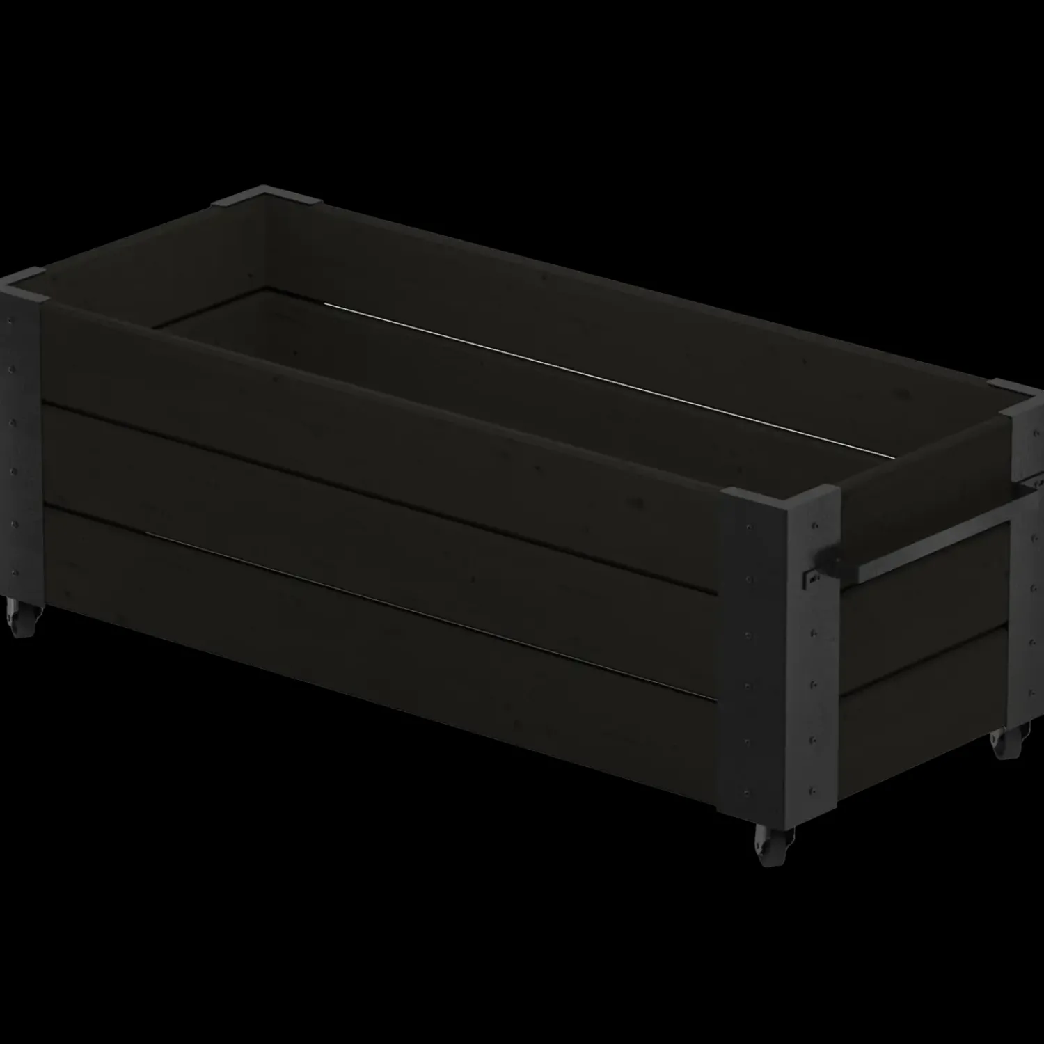 Hot Plus Cubic Blomsterkasse m/hjul 120x45 cm