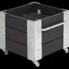 Plus Cubic blomsterkasse med hjul 46x50x45cm sort