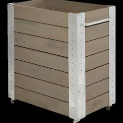 Plus Cubic blomsterkasse med hjul 46x50x45cm sort