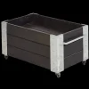 Plantekasser^Plus Cubic blomsterkasse med hjul 87x50x45 cm sort