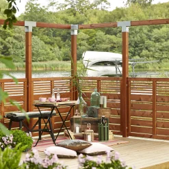 Plus Tilbehør Til Hegn^Cubic hjørnebeslag t/stolpe enkelt varmgalvaniseret 7x7 cm