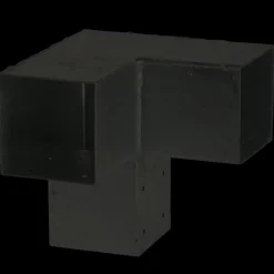 Plus Tilbehør Til Hegn^Cubic hjørnebeslag t/stolpe dobbelt sort