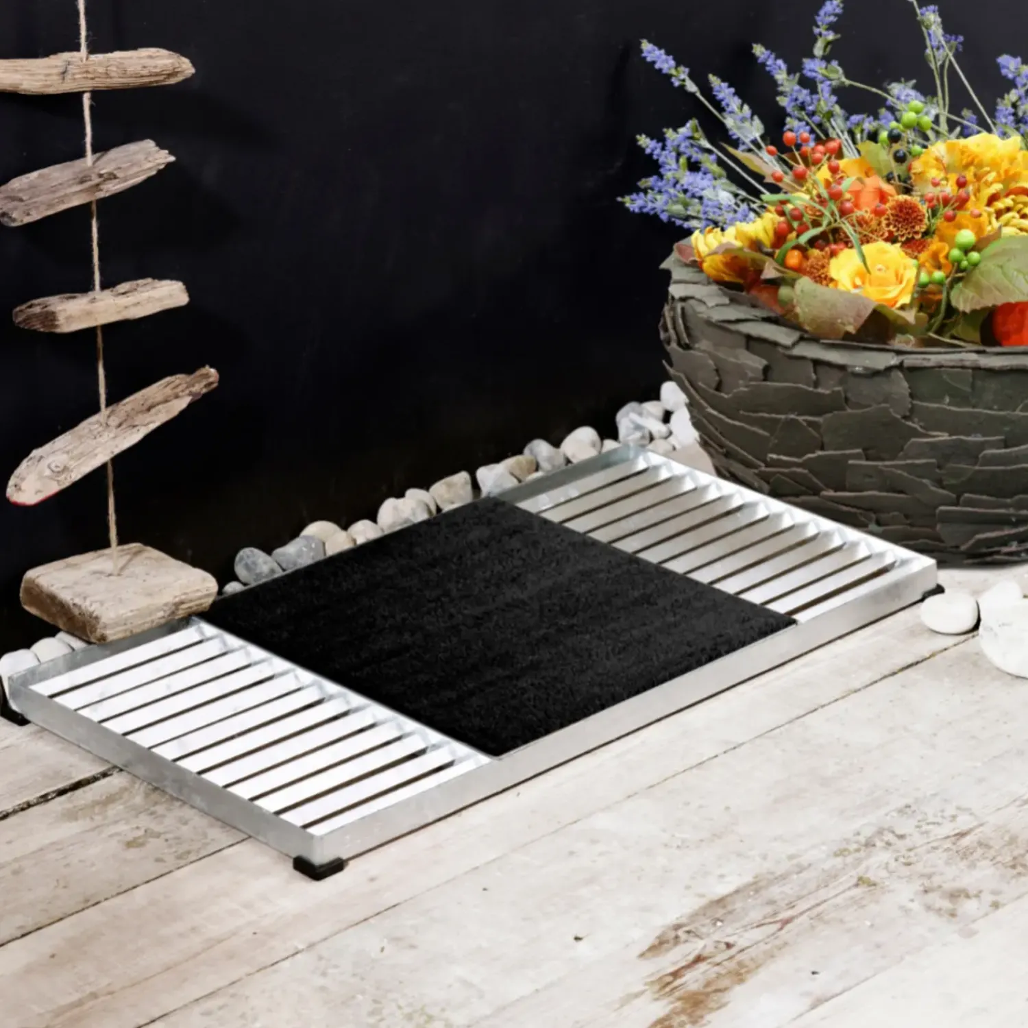 Plus Dørriste Og Måtter^Cubic rist sort - 40x80x3,5 cm