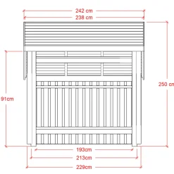 Discount Plus cykelskur 5,7 m² 1 modul med åben front