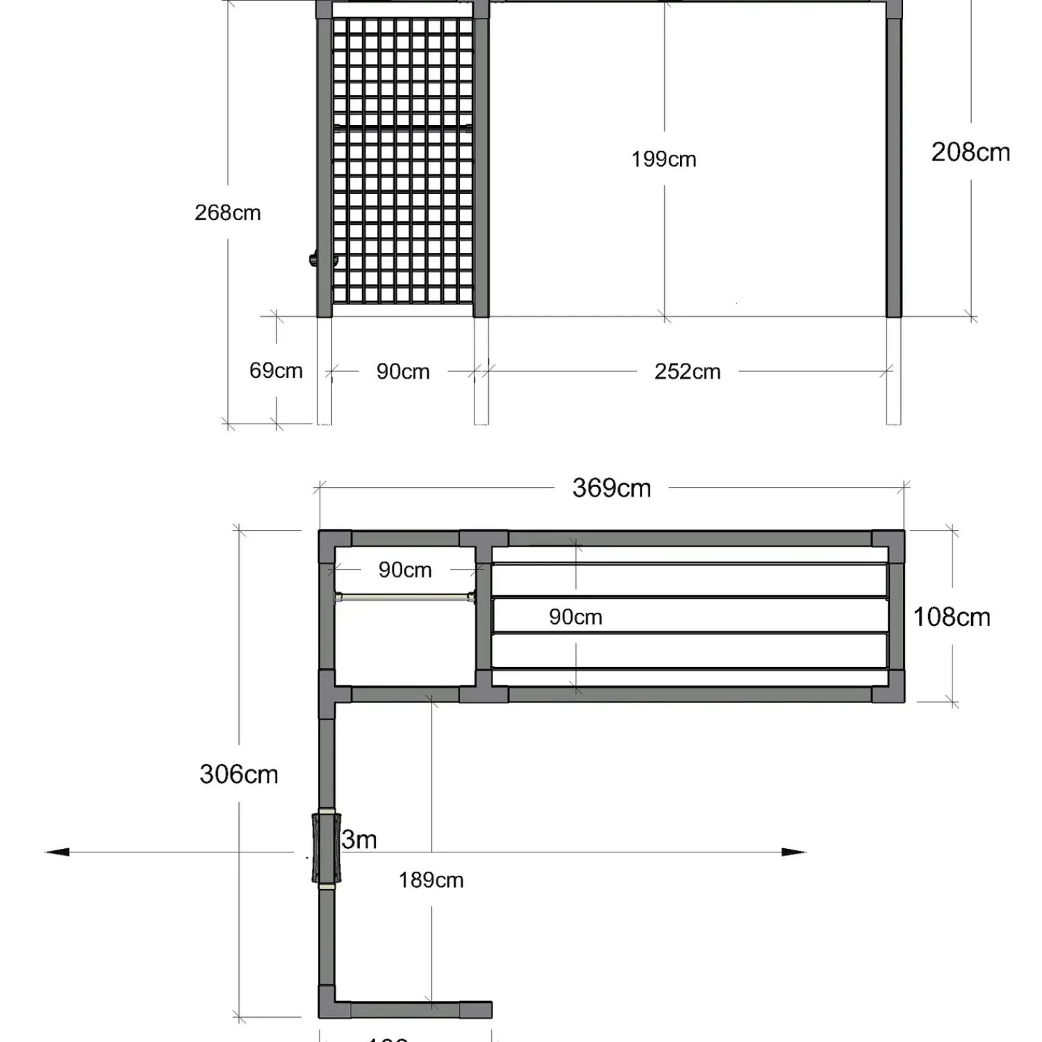 Børn Plus Gyngestativer^daylife med stålespalier modul 3 sort