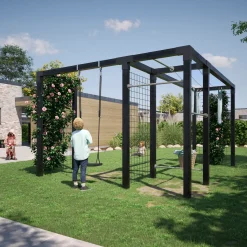 Børn Plus Gyngestativer^daylife med stålespalier modul 3 sort