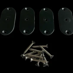 Plus Tilbehør Til Hegn^elementbeslag 3x7 cm 4 stk sort