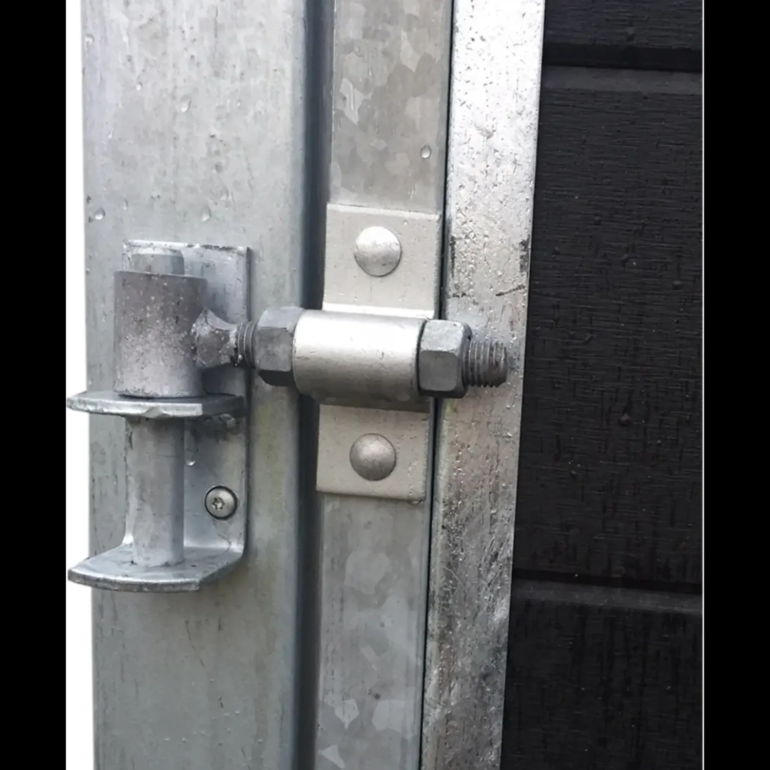 Clearance Plus Futura dobbeltlåge m/stålstolpe venstrehængt 197x145 skiftergrå