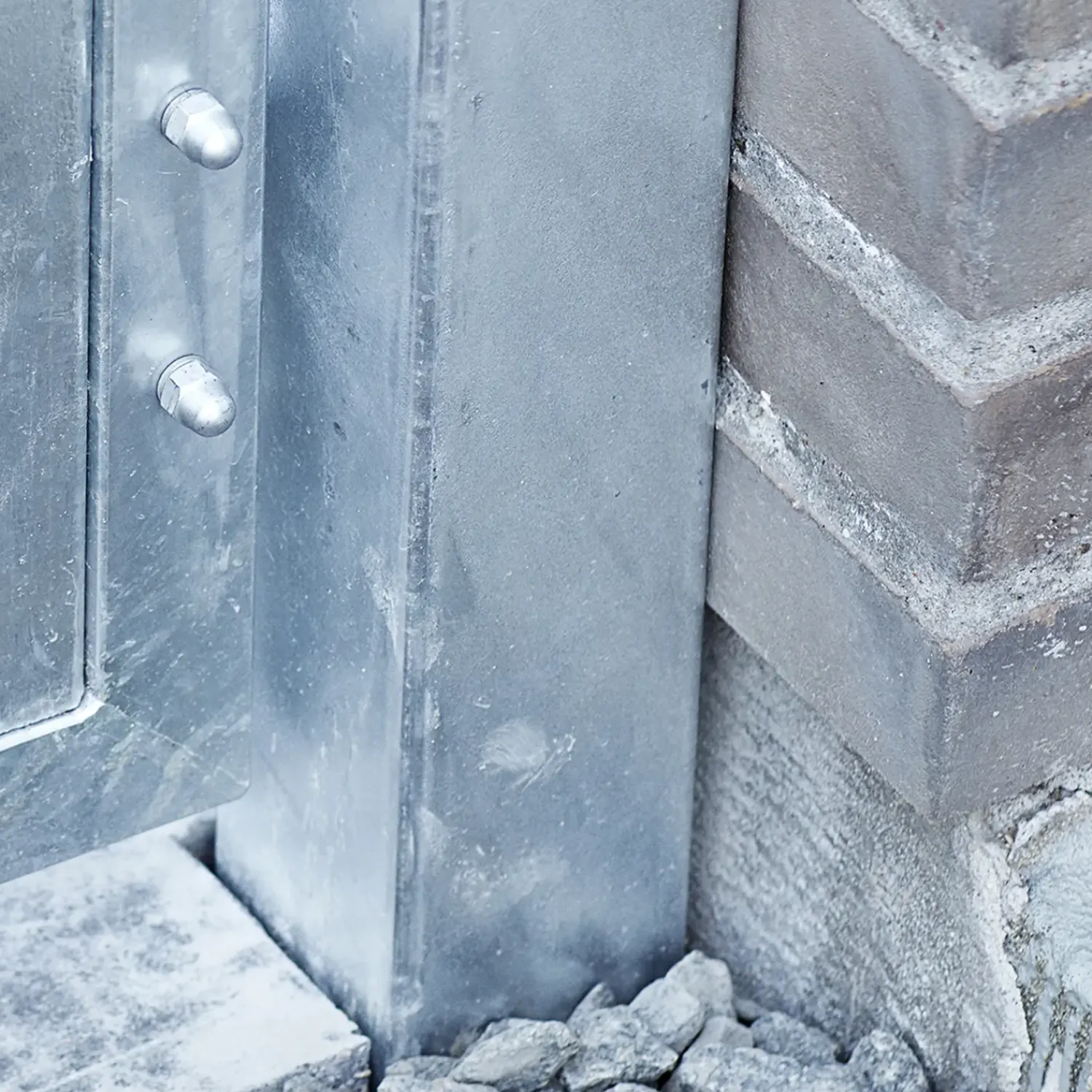 Clearance Plus Futura dobbeltlåge m/stålstolpe venstrehængt 197x145 skiftergrå