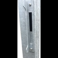 Plus Havelåger^Futura enkeltlåge m/stålstolpe højrehængt 99x91 cm skiftergrå