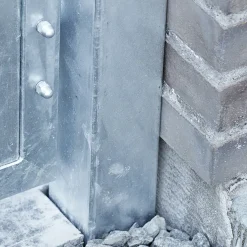 Plus Havelåger^Futura enkeltlåge m/stålstolpe højrehængt 99x91 cm skiftergrå