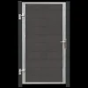 Plus Havelåger^Futura enkeltlåge m/stålstolpe venstrehængt 99x91 cm gråsort