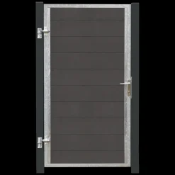 Plus Havelåger^Futura enkeltlåge m/stålstolpe venstrehængt 99x91 cm gråsort