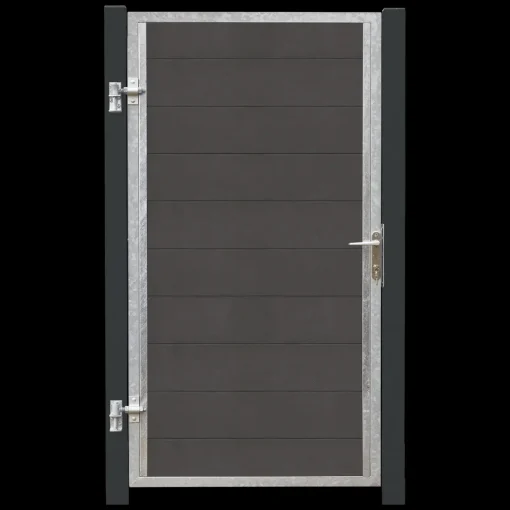 Plus Havelåger^Futura enkeltlåge m/stålstolpe venstrehængt 99x91 cm gråsort