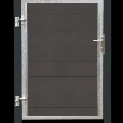 Plus Havelåger^Futura enkeltlåge m/stålstolpe venstrehængt 99x91 cm gråsort
