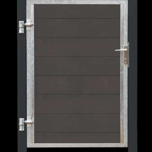 Plus Havelåger^Futura enkeltlåge m/stålstolpe venstrehængt 99x91 cm gråsort