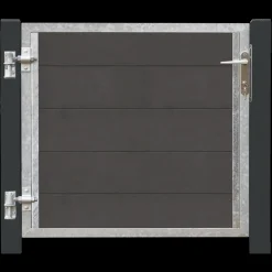 Plus Havelåger^Futura enkeltlåge m/stålstolpe venstrehængt 99x91 cm gråsort