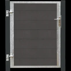 Plus Havelåger^Futura enkeltlåge m/stålstolpe venstrehængt 99x91 cm gråsort