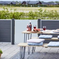 Hot Plus glashegn skråelement 90x180/127 cm frosted