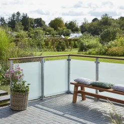 Hot Plus glashegn skråelement 90x180/127 cm frosted