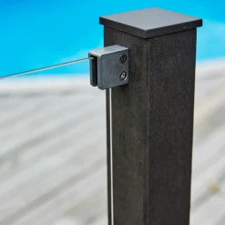 Plus Stål- Og Glashegn^glashegn t/rund stolpe 90x91 cm lamineret/frosted