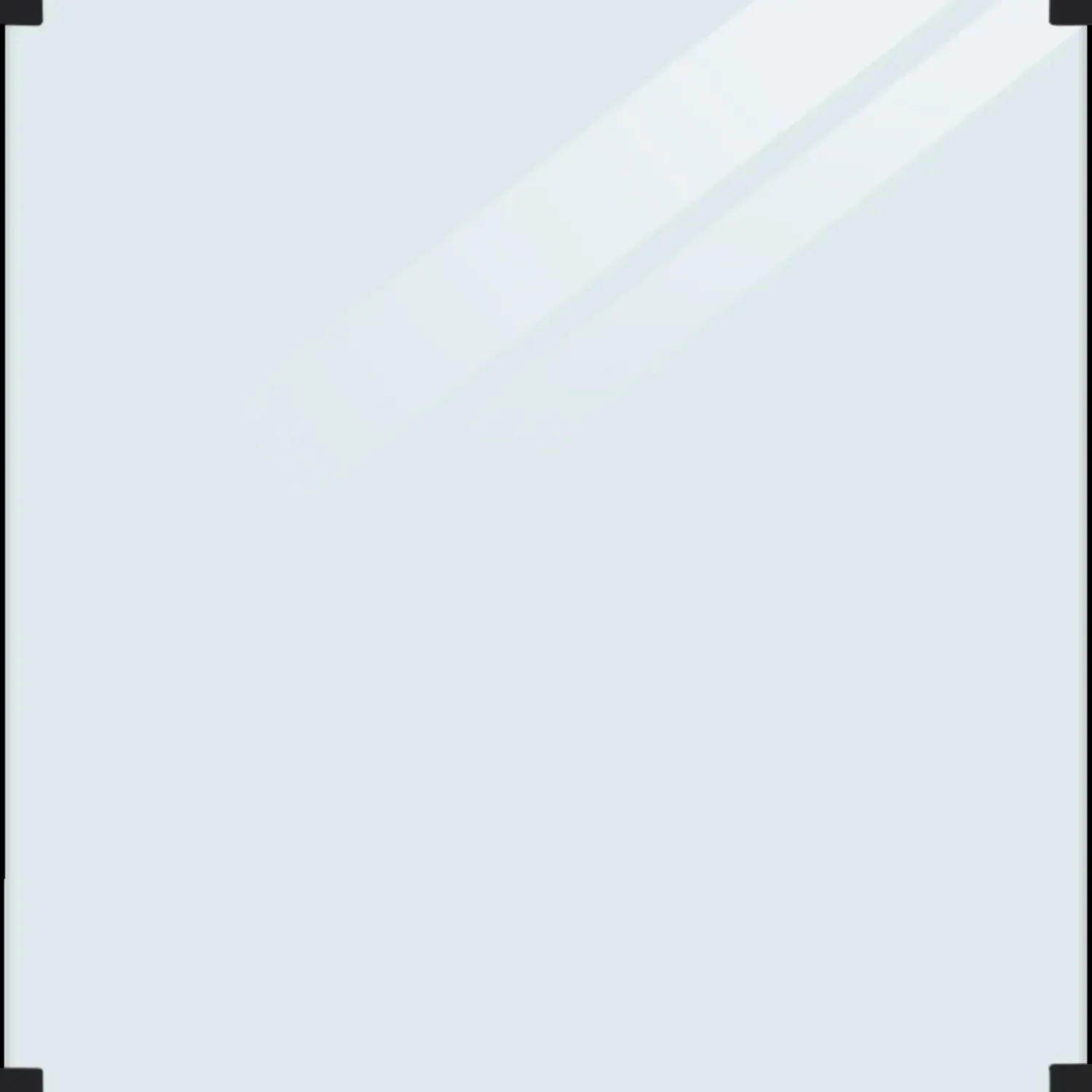 Plus Stål- Og Glashegn^glashegn t/rund stolpe 90x91 cm klart