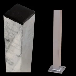 Plus Stål- Og Glashegn^glashegn t/rund stolpe 90x91 cm klart