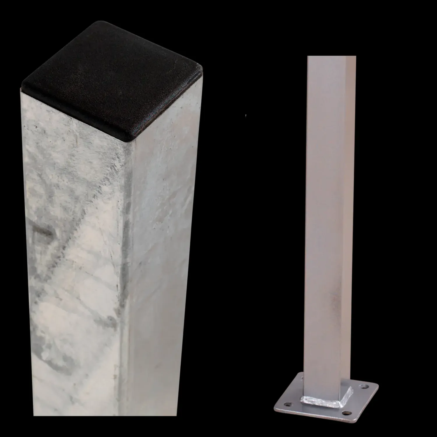 Plus Stål- Og Glashegn^glashegn t/rund stolpe 90x91 cm klart