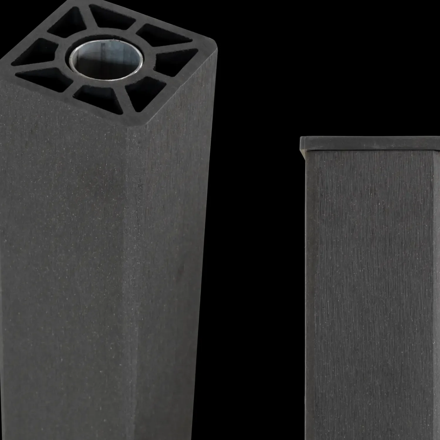 Plus Stål- Og Glashegn^glashegn t/rund stolpe 90x91 cm klart