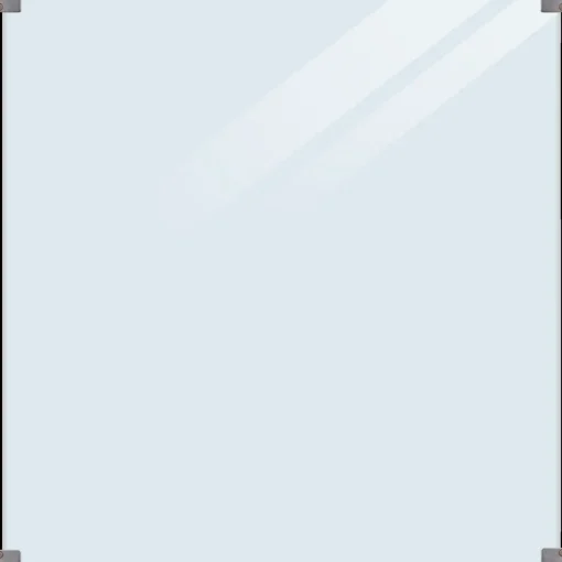 Discount Plus glashegn t/rund stolpe 90x91 cm lamineret/klart