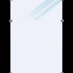 Plus Stål- Og Glashegn^glashegn 90x91 cm frosted