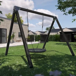 Børn Plus Gyngestativer^Gyngestativ Luksus inkl. rund redegynge  Sort