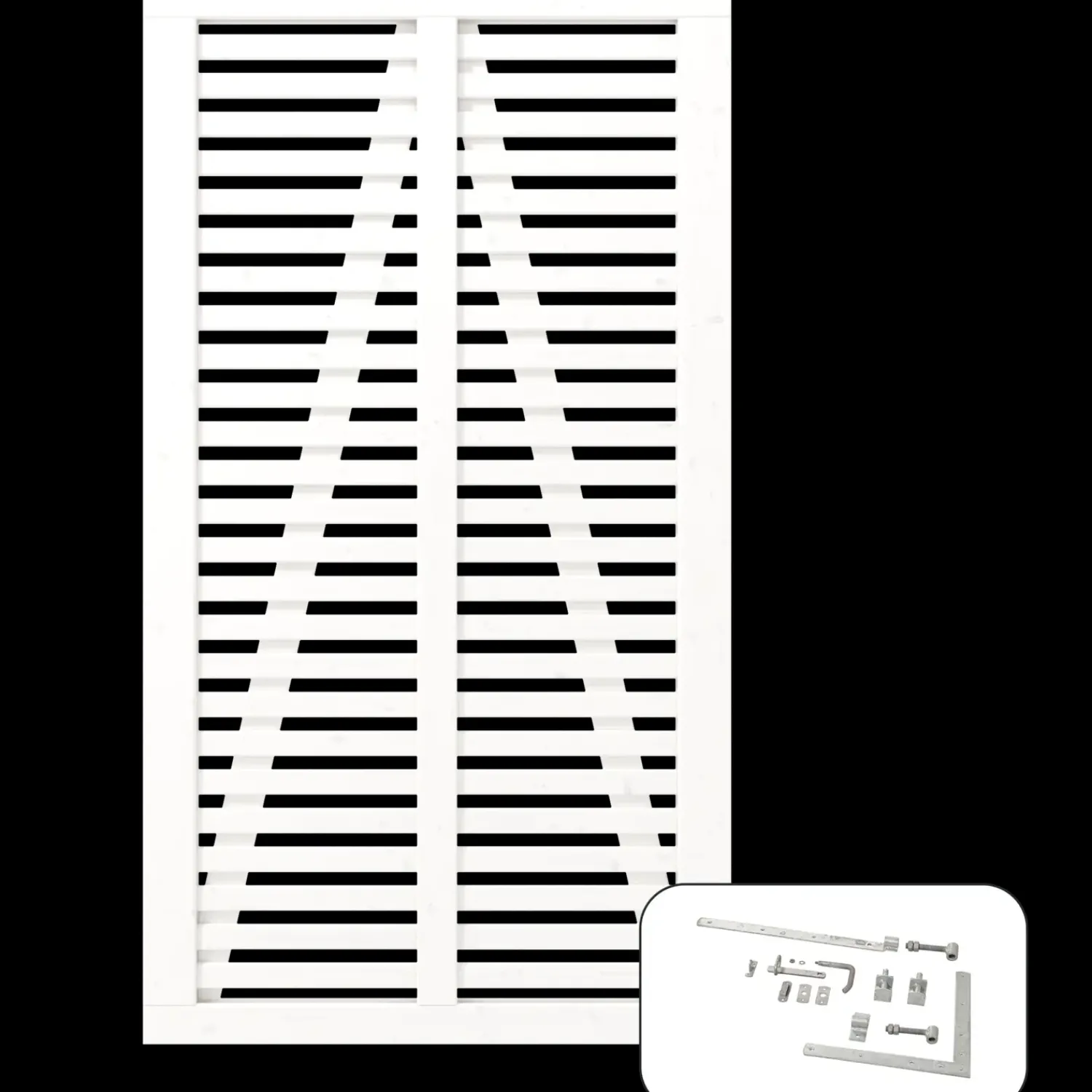 Discount Plus Harmoni Enkeltlåge inkl. beslag 100x180 cm hvid