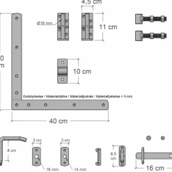 Discount Plus Harmoni Enkeltlåge inkl. beslag 100x180 cm hvid