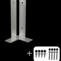 Plus Tilbehør Til Hegn^Hjørne Stolpefod til fundament  9x9x30 cm  m/skruer