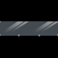 Hot Plus hærdet glaselement inkl sort glasliste 174 cm klar