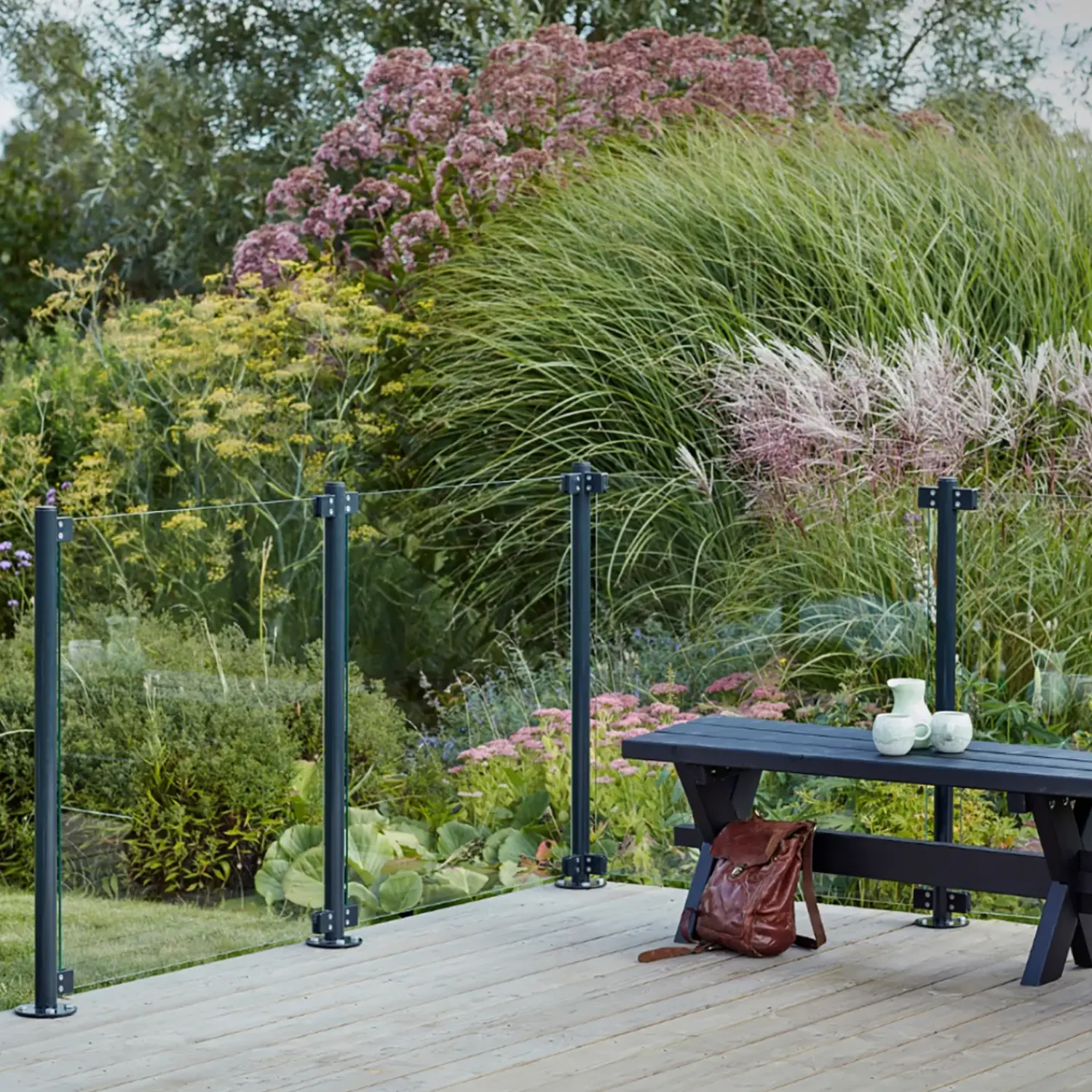 Hot Plus hærdet glaselement 86x91 cm frosted